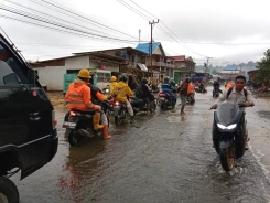 Banjir di Halmahera Tengah Berangsur Surut